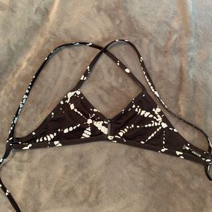 Black & white Jolyn swimsuit top, size XS
